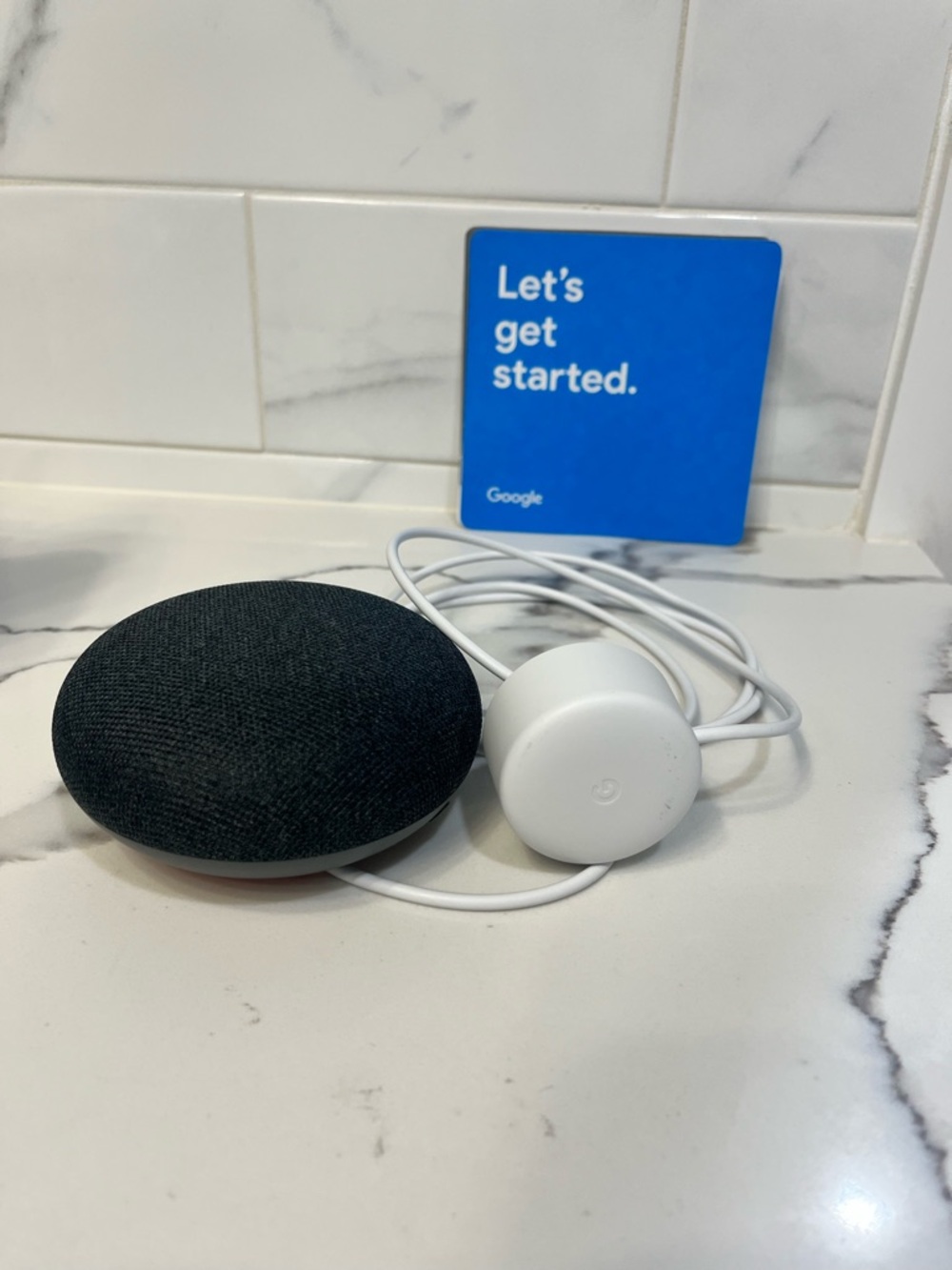 New Open BoxGoogle Home Mini Bluetooth Speaker Smart Assistant Charcoal GA00216 - Picture 7 of 10